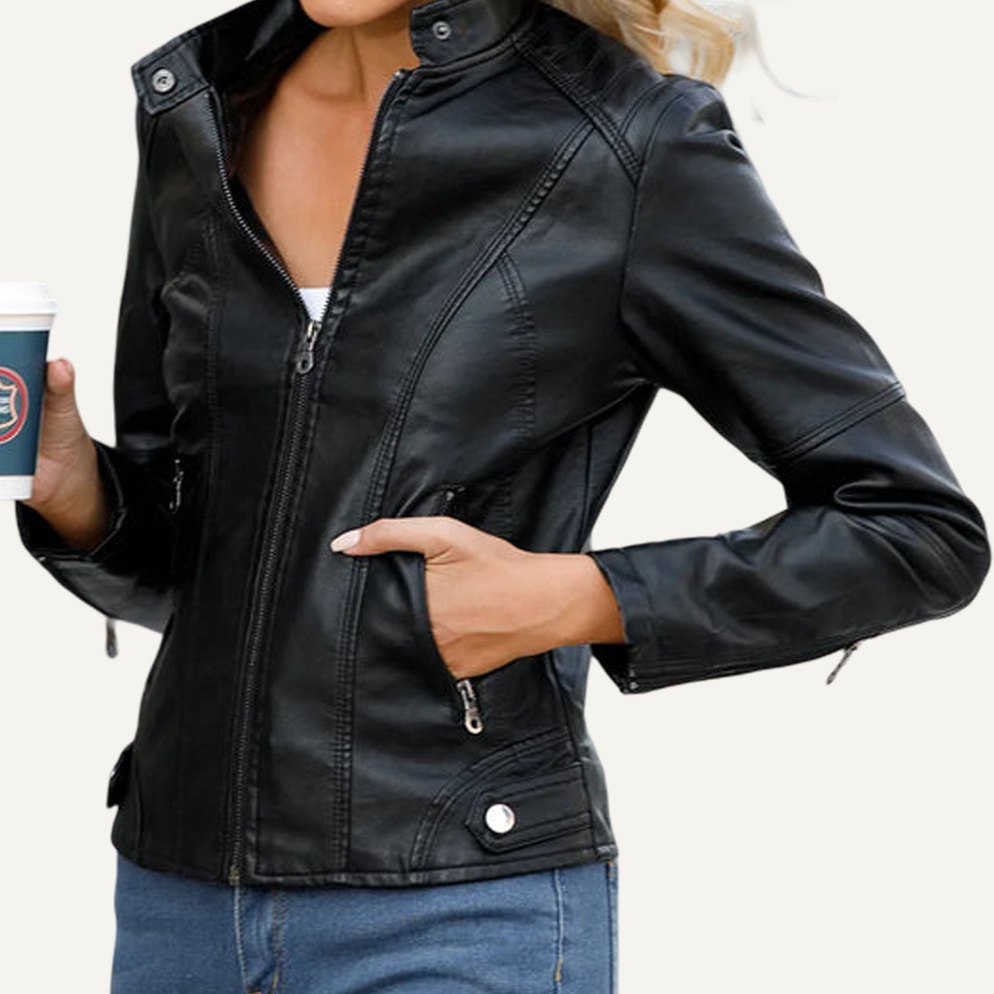 XAO Chaqueta Cuero Silueta