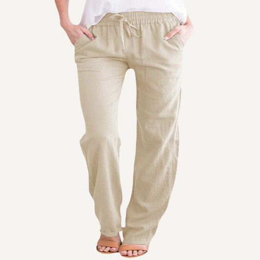 XAO Pantalones Lino Algodón