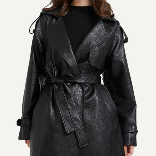 XAO Saco Gabardina Largo Cuero PV