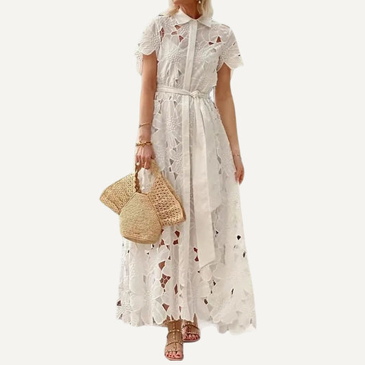 XAO Vestido Flores Encaje