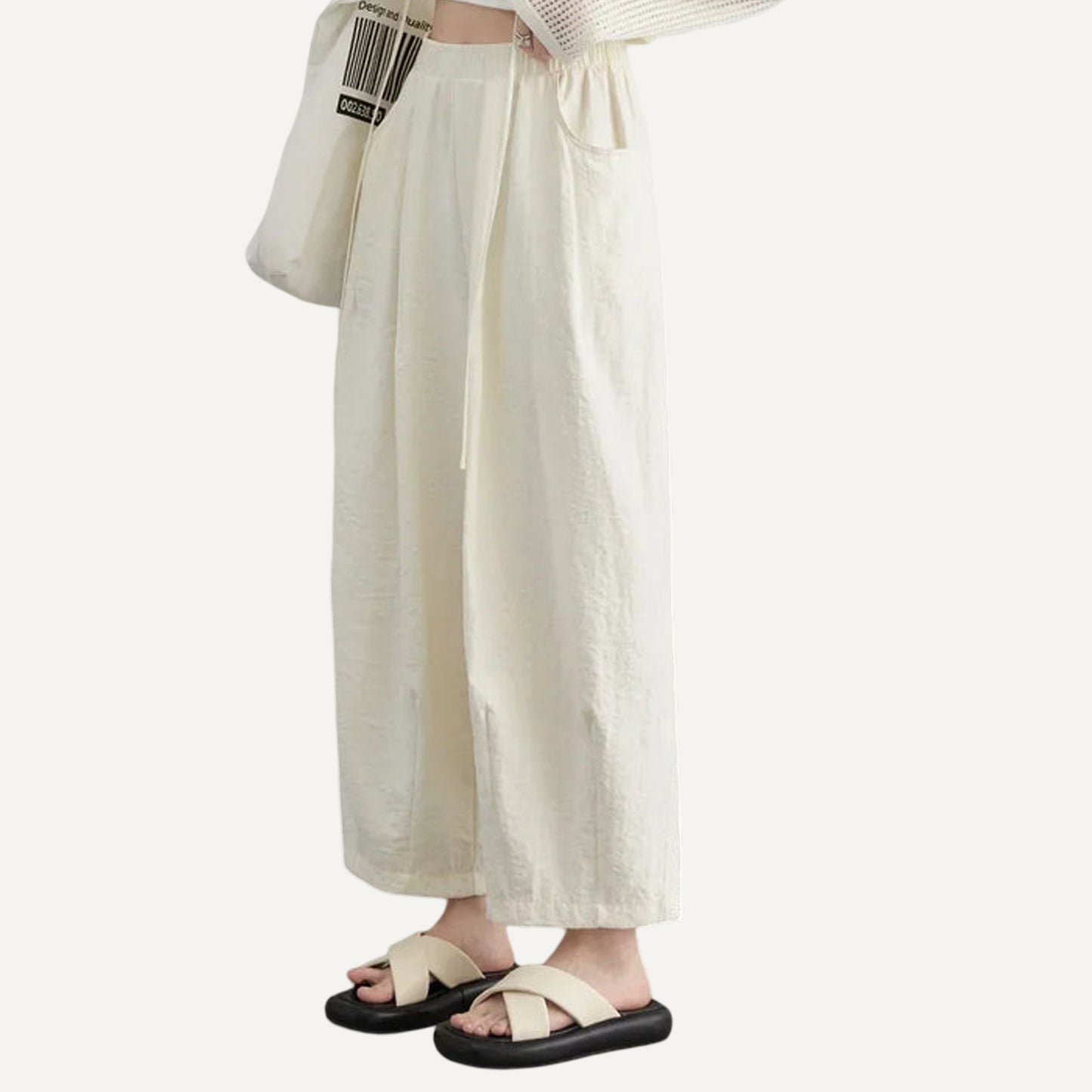 XAO Pantalones Anchos de Corte Recto