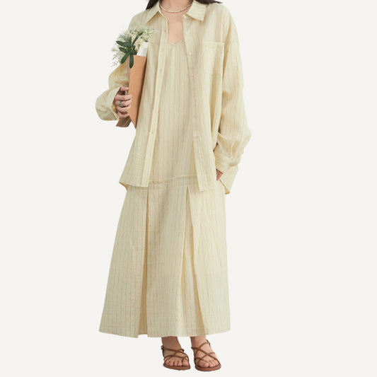 XAO Set Camisa y Vestido en Capas Livianas