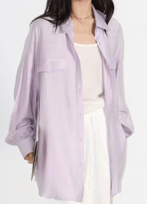 XAO Camisa Oversize Blanca de Algodón Suave