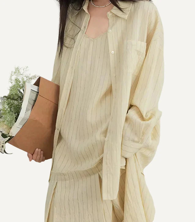 XAO Set Camisa y Vestido en Capas Livianas