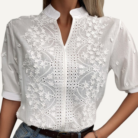 XAO Blusa encaje bordado