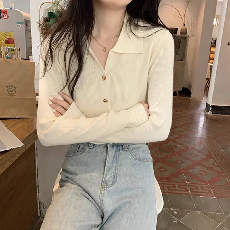 XAO Camisa Tejida Crema/Negro/Verde