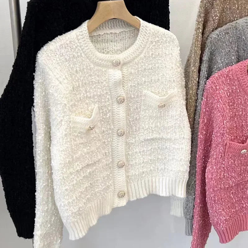 XAO Cárdigan Tweed Corto con Botones Joya