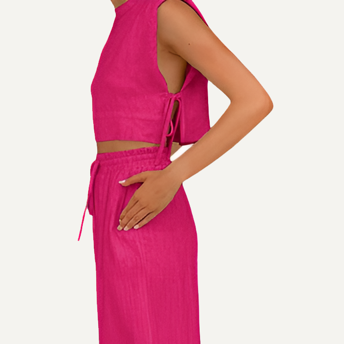 XAO Conjunto Crop Top y pantalon