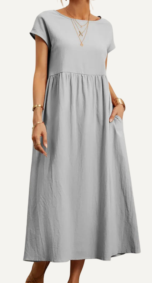 XAO Vestido Largo Minimal de Corte Limpio