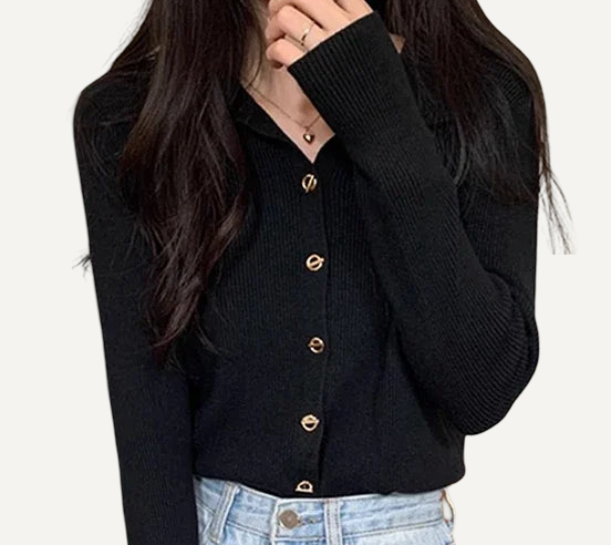 XAO Camisa Tejida Crema/Negro/Verde