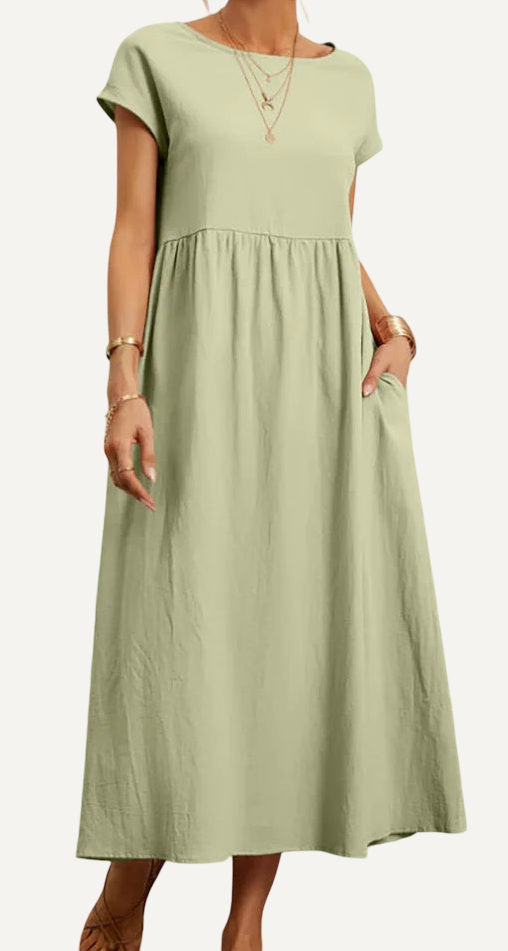 XAO Vestido Largo Minimal de Corte Limpio