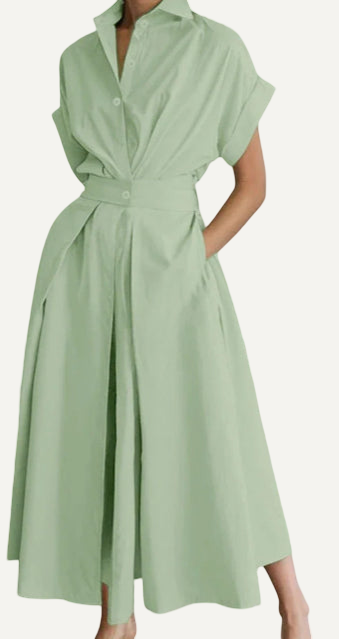 XAO Vestido estilo camisa manga corta