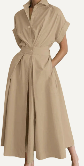 XAO Vestido estilo camisa manga corta