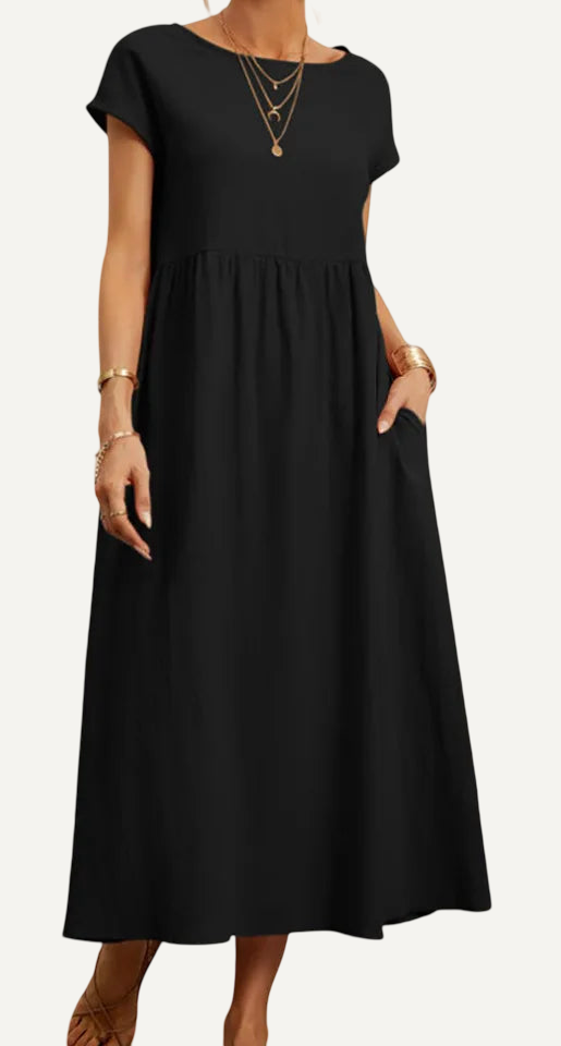 XAO Vestido Largo Minimal de Corte Limpio