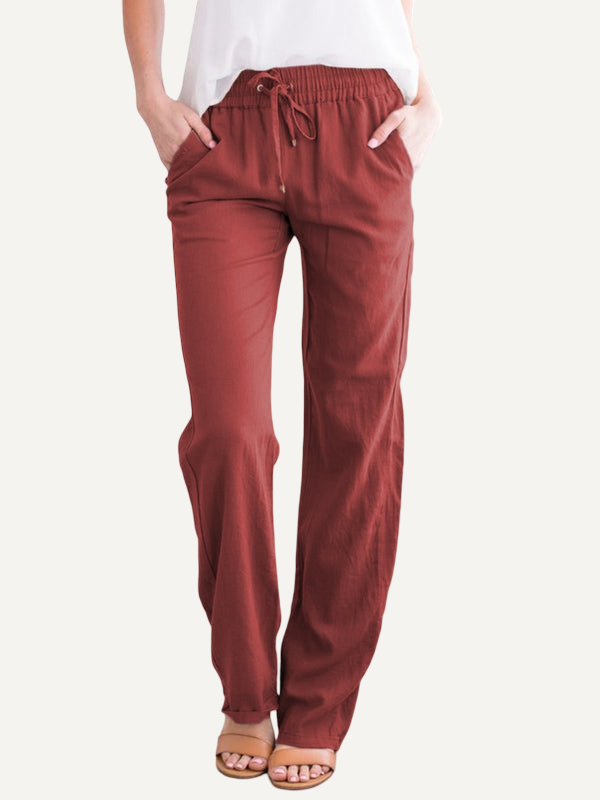 XAO Pantalones Lino Algodón