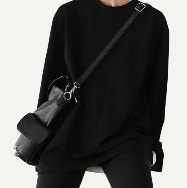 XAO Camiseta Polera Abrigada de Tejido Suave