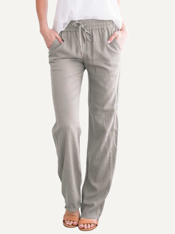 XAO Pantalones Lino Algodón