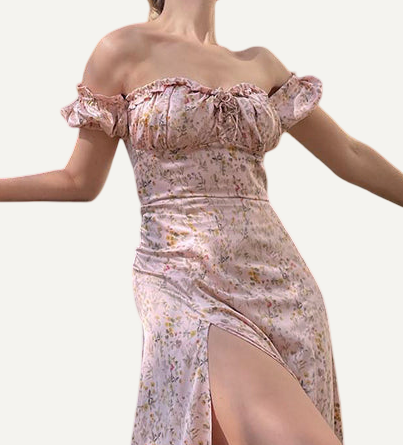 XAO Vestido antiguo hombros caidos