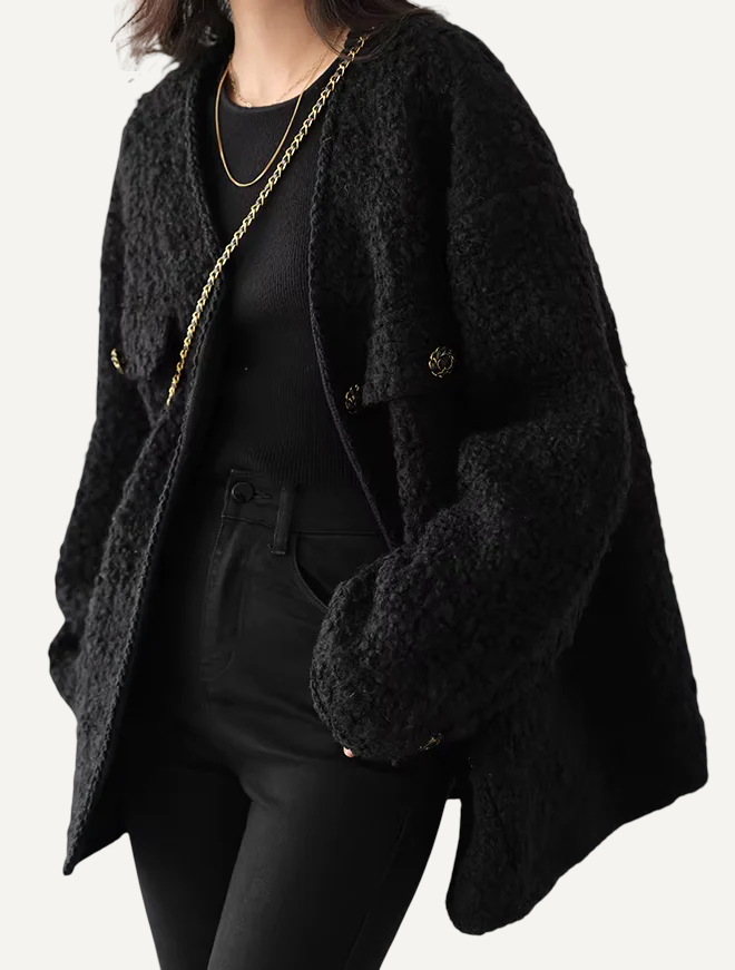 XAO Chaqueta Tejida Crema/Negro