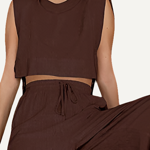 XAO Conjunto Crop Top y pantalon