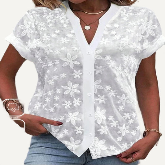 XAO Blusa Crop Encaje Calado 6